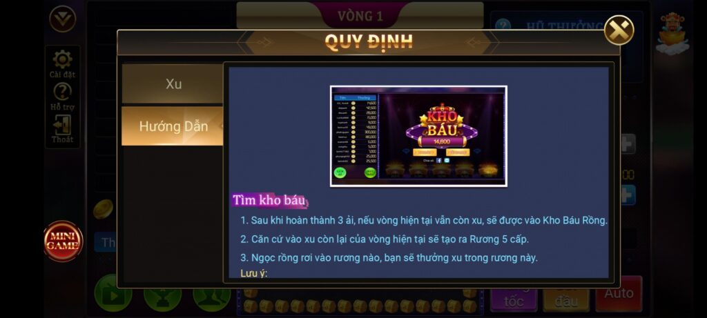 Luật chơi game đoạt bảo cơ bản