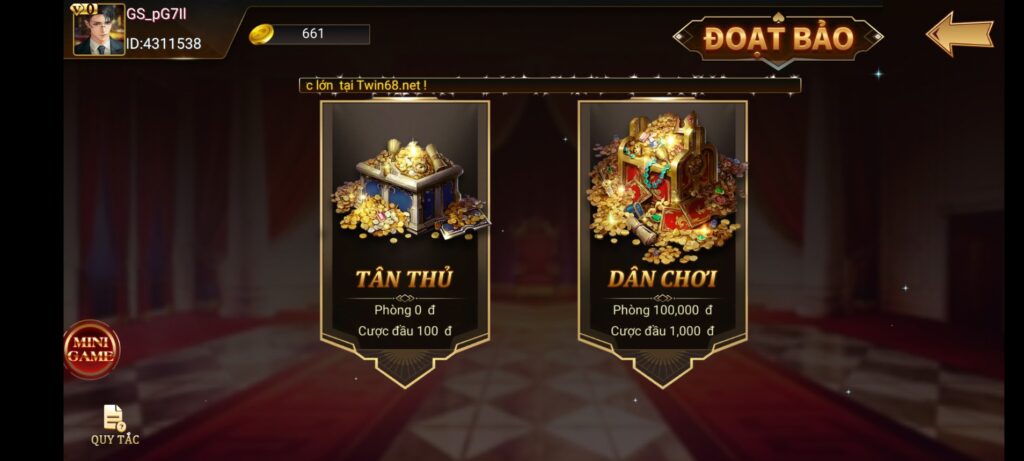 Sảnh game đoạt bảo trên TWIN