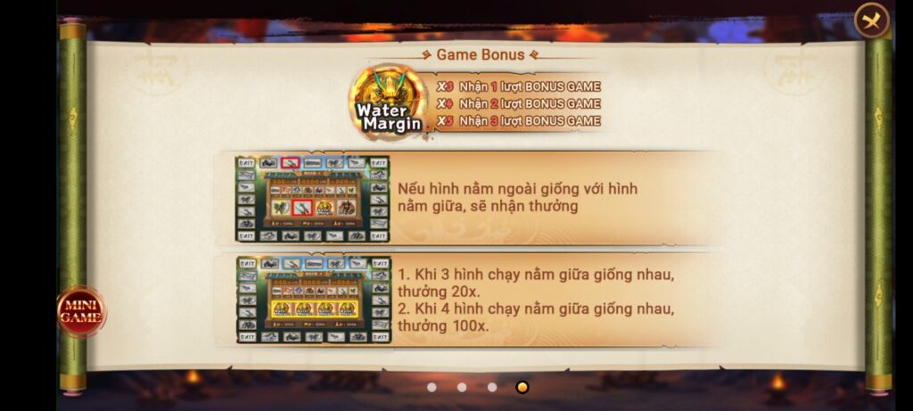 Quy định tính thưởng game thủy hử TWIN