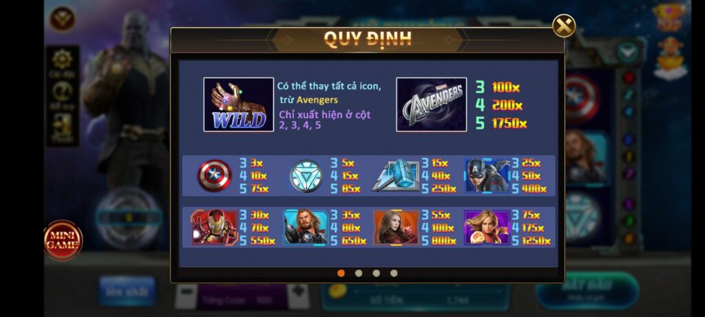 Cách chơi game nổ hũ Avengers cơ bản