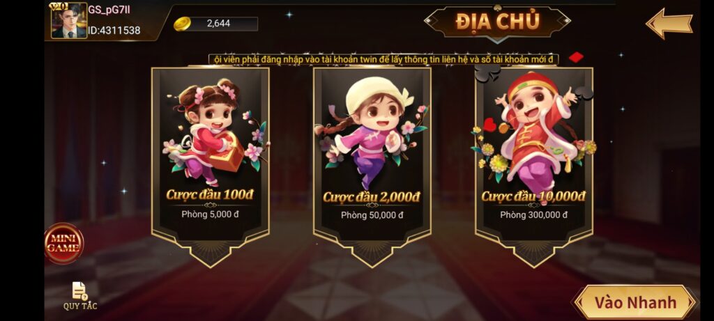 Ra mắt phòng game bài địa chủ TWIN