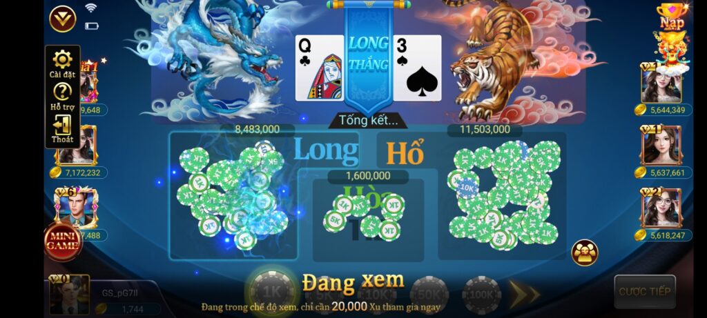 Giới thiệu về phòng game long hổ TWIN